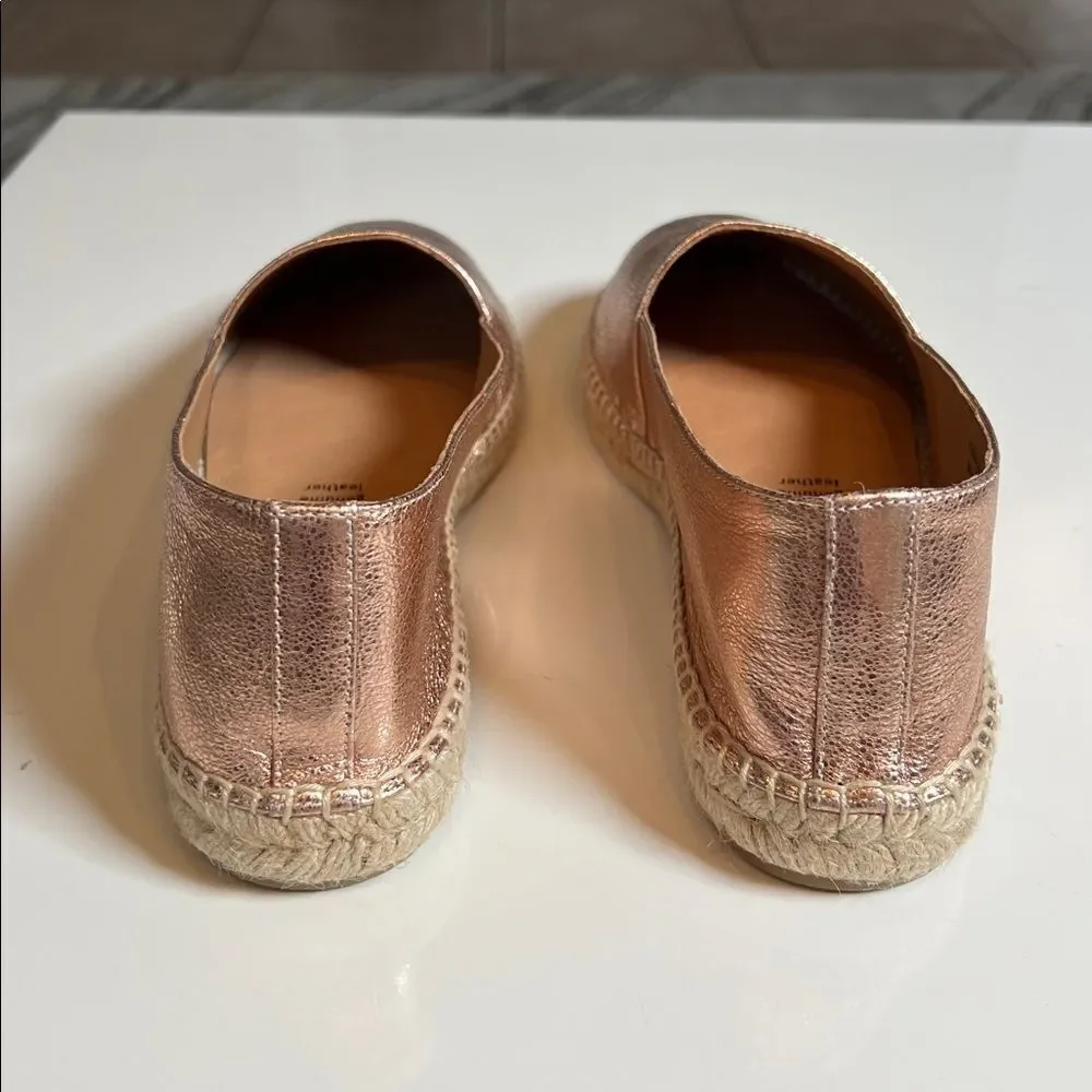 JUTELIA Women’s Made in Spain Espadrilles - Leather  Rosegold